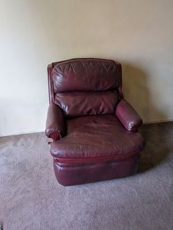 Burgundy Leather Armchair