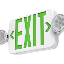 New In Box! Saselux Emergency Exit Sign W/LED Lights Combo $25 (#1075)