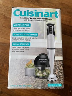 Cuisinart HB-154PC Smart Stick Hand Blender With Whisk & Chopper Attachments