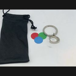 COACH Ashley Silver Tone Script Handbag Accessory FOB CHARM KEYCHAIN HANG TAG