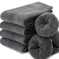 EBMORE Womens Wool Socks Thermal Hiking Winter Boot Warm Thick Cozy Crew Comfy Work Socks for Ladies 5 Pairs