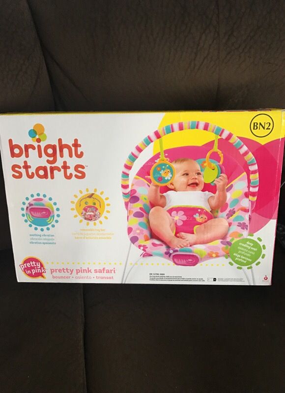 Bright starts pretty cheap pink safari bouncer