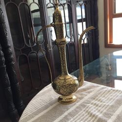 It’s A Solid Hand Etched Brass Teapot