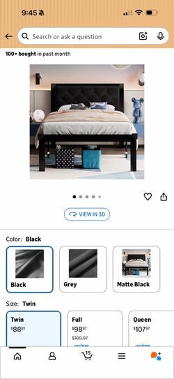 Twin Bed Frame & headbord. NEVER USED!