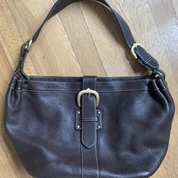 Dooney and Bourke Hobo Style Brown Leather Bag 