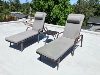 Lounge chairs and table