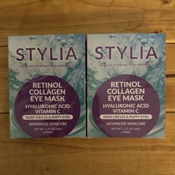 STYLIA Retinol Collagen Eye Mask 2-Pack w/ Hyaluronic Acid Vitamin C