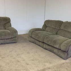 Recliner Couch And Chair Sofa Set *Free Delivery*