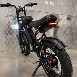 2000Watt Dual Motor Scrambler Electric Ebike, 25ah Battery, 30mph, 30-60 Mile Range 