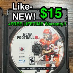 🏈 Like-NEW PS3 NCAA Football 10