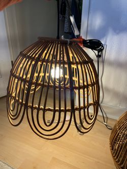 Rattan Pendant Lamp With Swag Kit Lamp Lighting