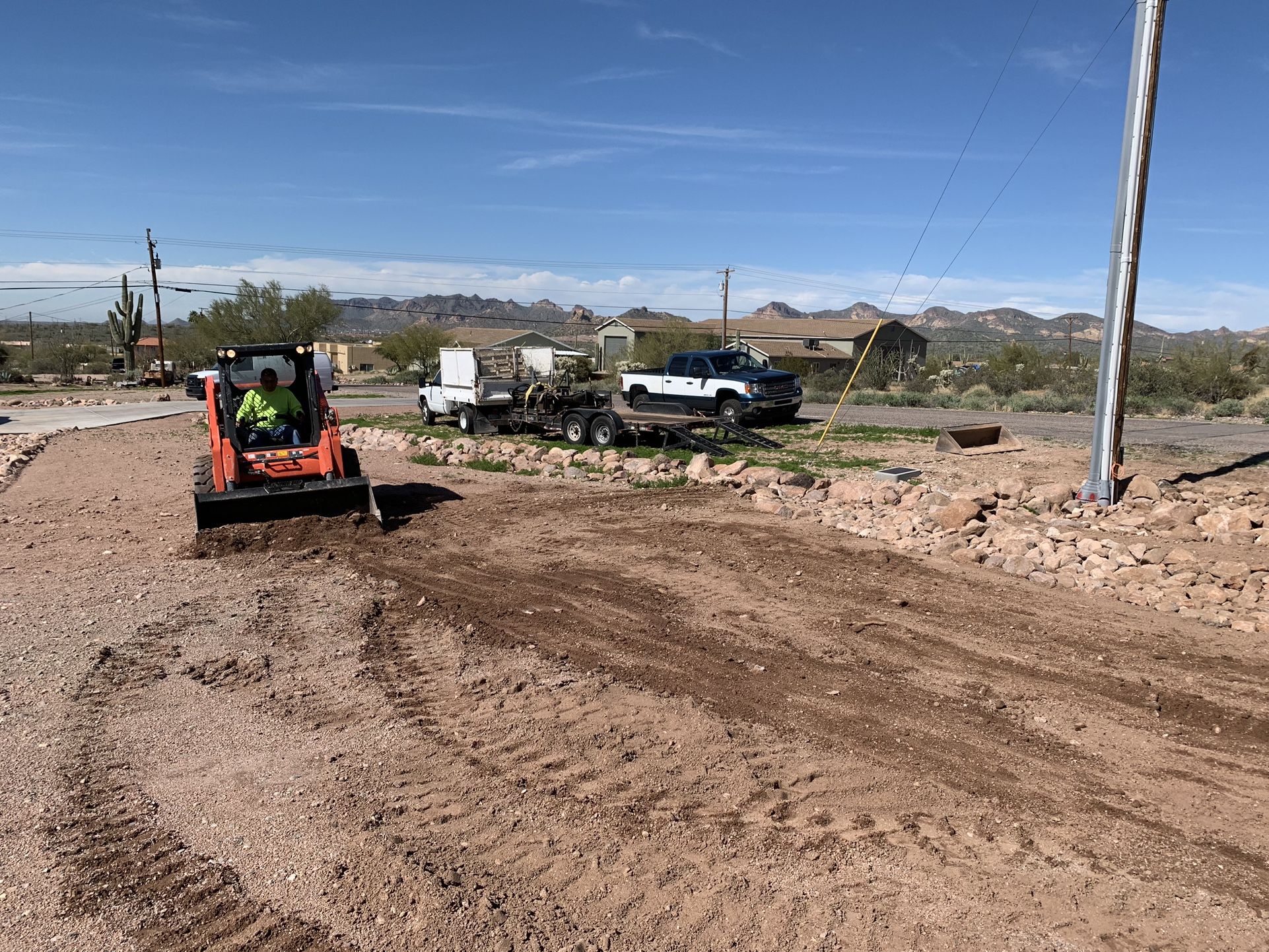 Skid steer dump truck haul off Excavation