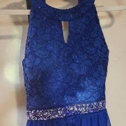 Blue Dress Built In Shorts 