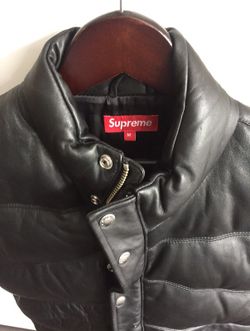 Supreme 2009 leather puffer vest