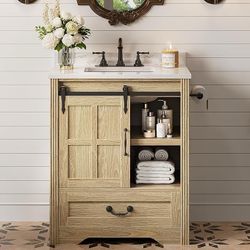 Farmhouse Bathroom Vanity with Sink