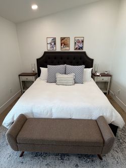 Ethan Allen King Upholstered Bed Frame