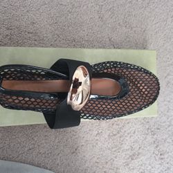 Mesh Black And Gold Flat