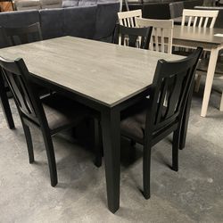 5-piece Dining Set Table And 4 Chairs 