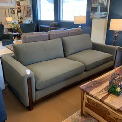 Wood Trim Forest Sofa