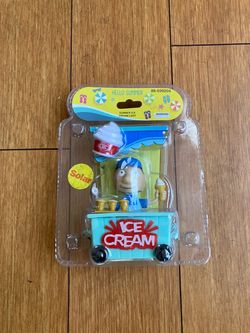 Solar Powered Ice Cream Man Figure