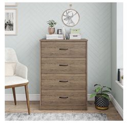 Mainstays Classic 4 Drawer Dresser, Rustic Oak Finish