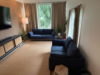 Midcentury Modern Sofa and Loveseat Set