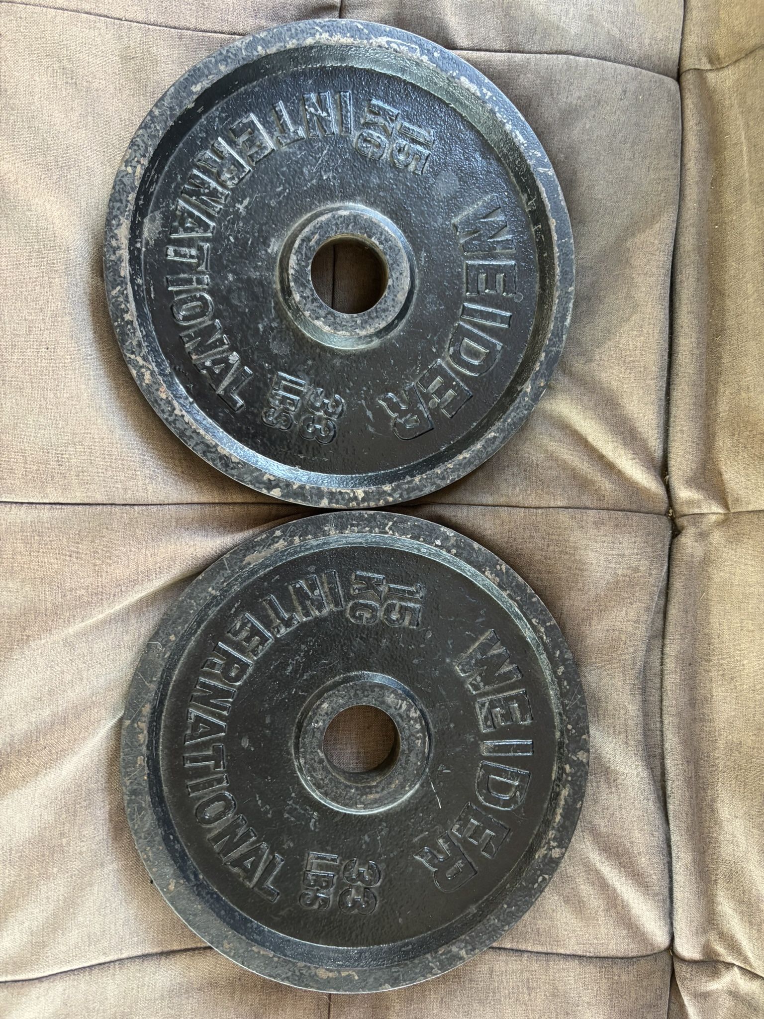 33lbs Olympic Weight Plates Pair Set Weider International
