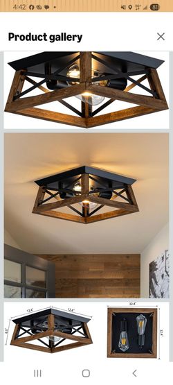 Farmhouse Flush Mount Ceiling Light Fixture