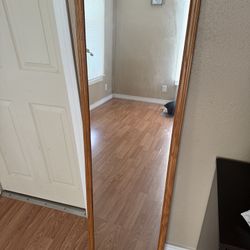 Full-Length Wood-Framed Mirror – Great Condition