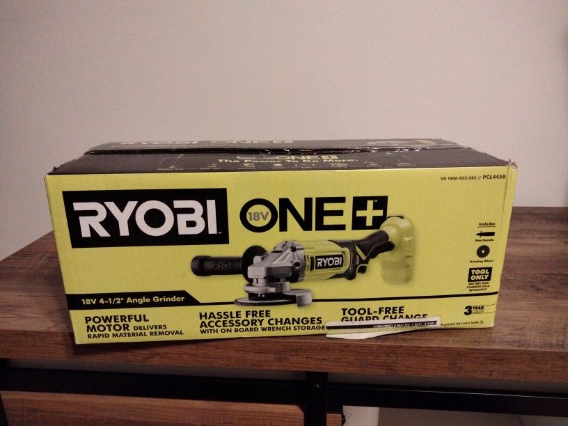 Ryobi One+ Angle Grinder 18V 4-1/2"