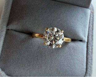 18k gold Tacori lab grown diamond ring