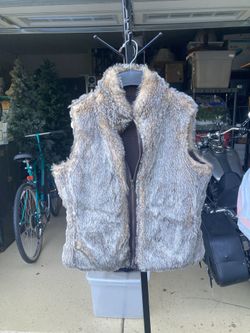 Siena Studios Reversible Faux Rabbit Fur Vest Ladies Large