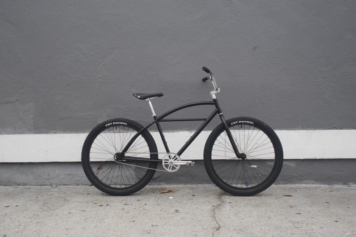 State Klunker BMX Cruiser Bike Single Speed Coaster 27.5 Black Silver