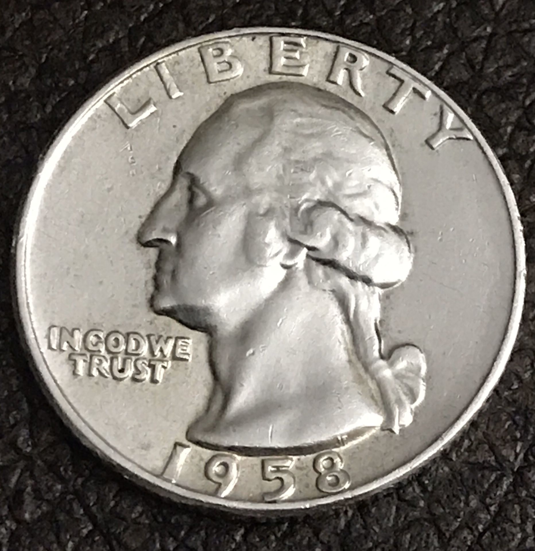 1958D Silver Washington Quarter VF