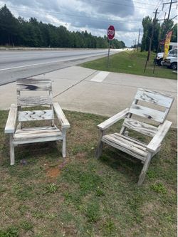 Newly built Adirondack chairs.