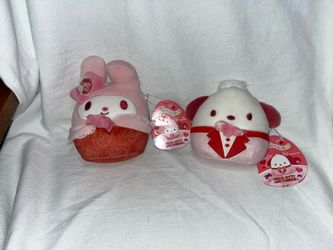 💕 Squishmallows Sanrio Valentine’s Bundle My Melody & Pochacco BNWT