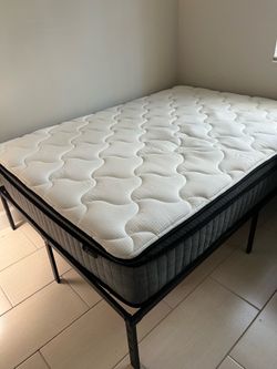 Full Size Mattress with Bed Frame