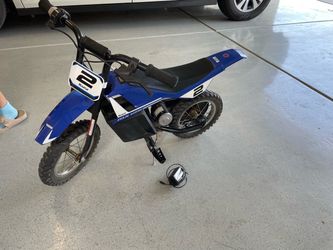 Razor Dirt Rocket MX125 Electric-Powered Dirt Bike - Blue for Child 5+. If Ad is Up, ITS AVAILABLE!