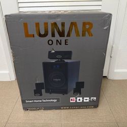 Lunar One L1 Home Theater System 3.1 Channel 2000W Amplifier Subwoofer Bluetooth Smart Home New Open Box 