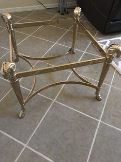 Solid Brass Rams Head Table