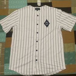 Diamond Supply Pinstripe Baseball Jersey - M