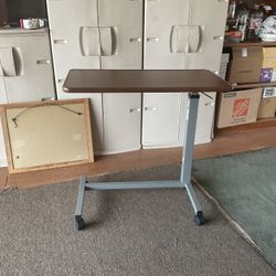 NEW adjustable height table with locking wheels