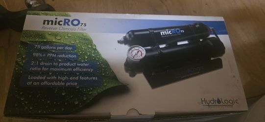 Hydro-Logic New Hydrologic MicRO 75 Reverse Osmosis Filter 75 GPD 98%+ PPM Reduction

***BRAND NEW***