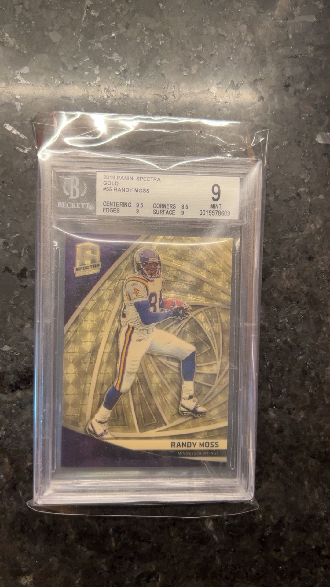 1/1 Randy Moss 2019 Panini spectra gold