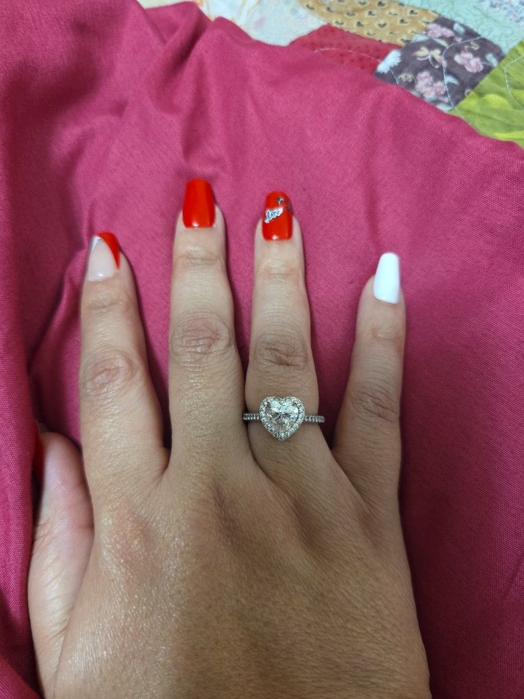 3 CT Moissanite Ring Sterling Silver 💍