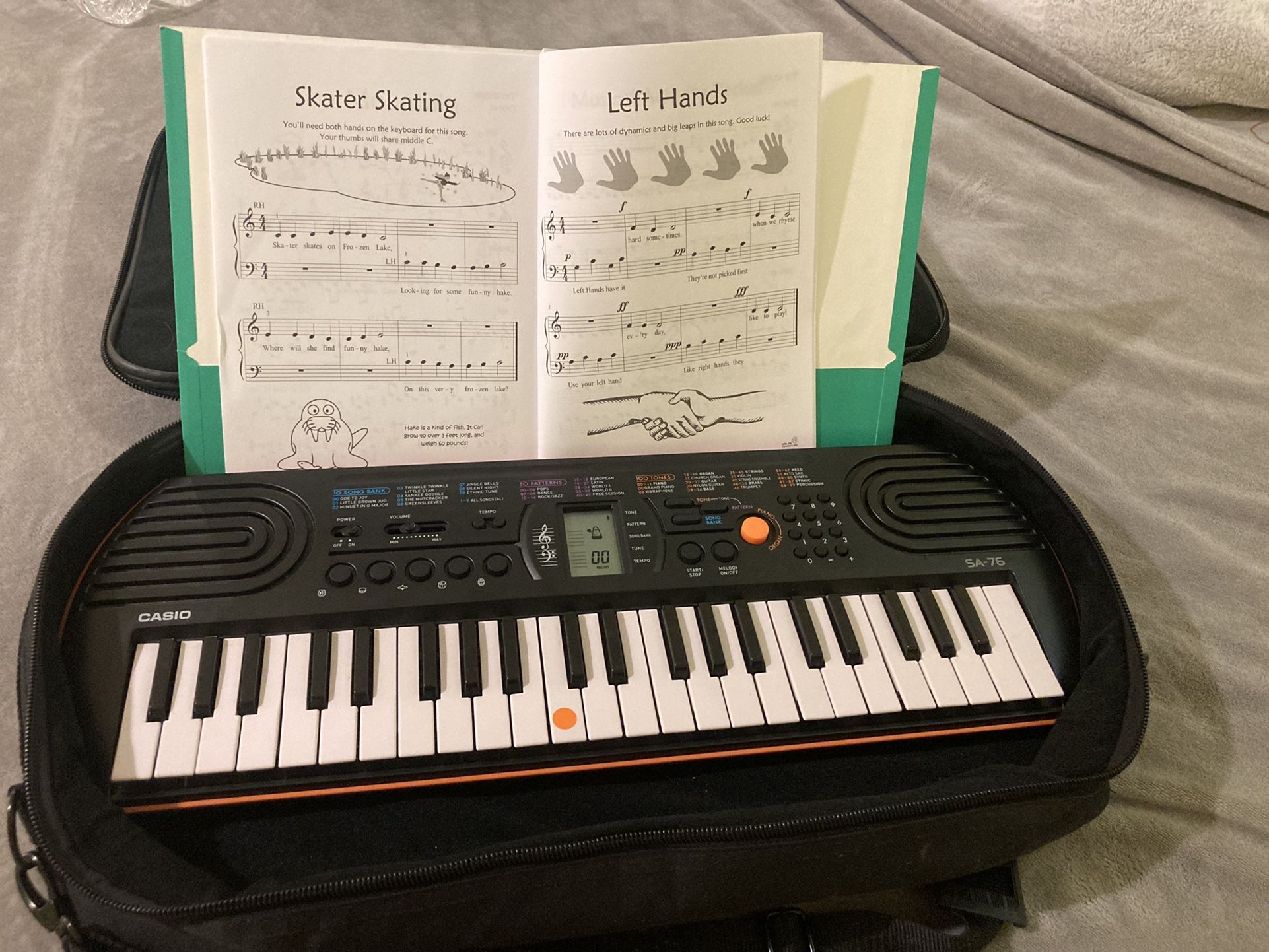Piano with Carrying Case