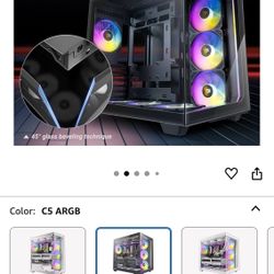Antec C5 ARGB  Mid-Tower ATX PC Case(open box never used)