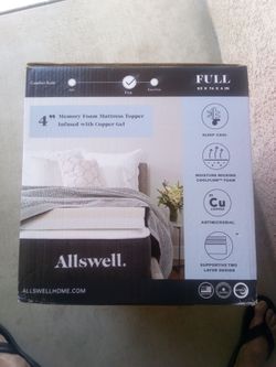 Allswell 4" Full Memory Foam Mattress Topper