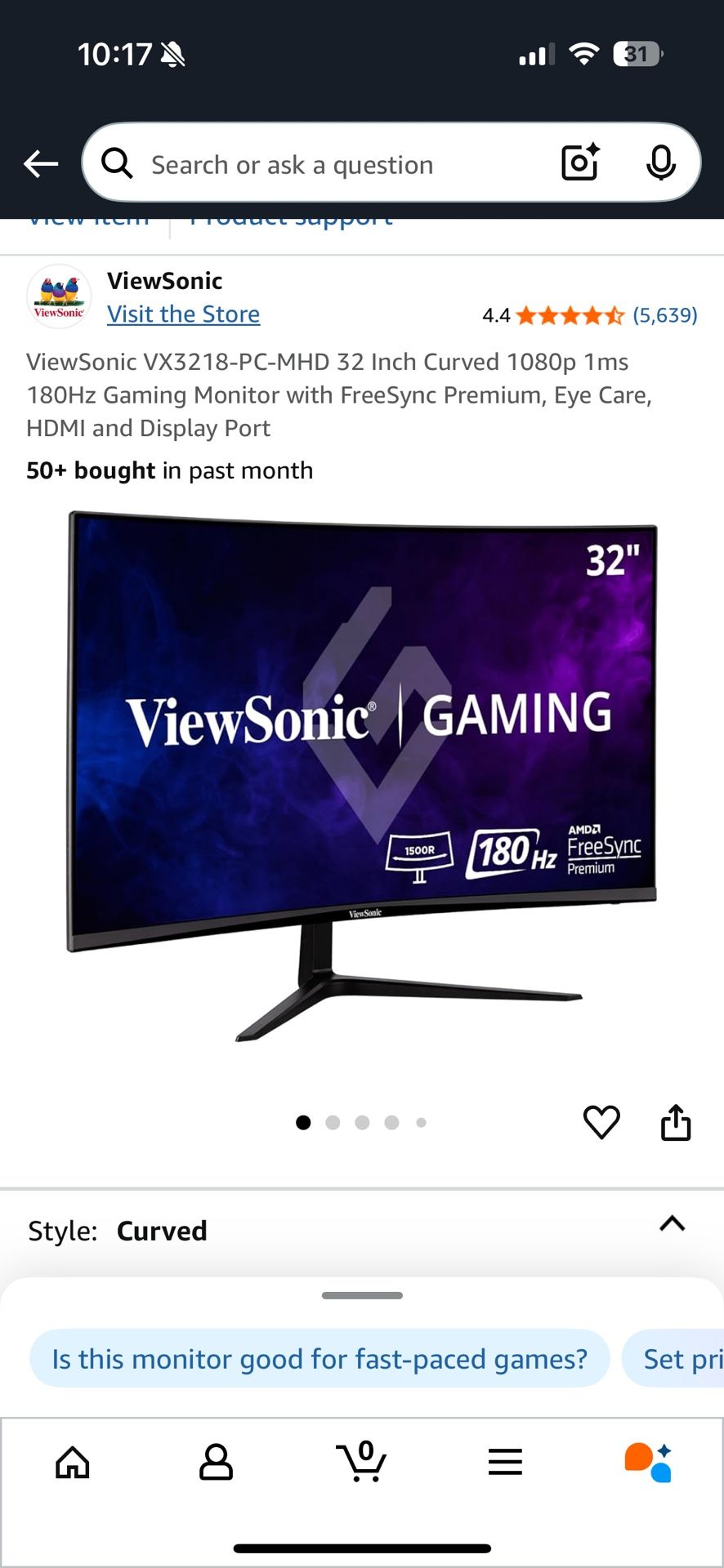 Viewsonic Curved Monitor