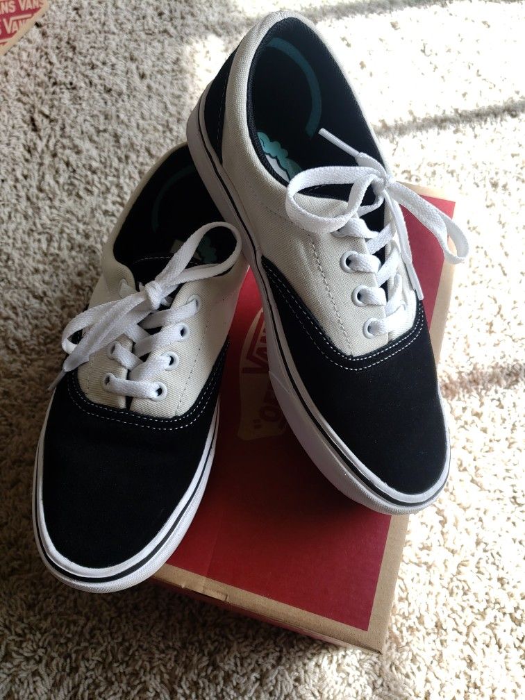 NEW VANS Comfycush Era (Suede/Canvas) Black/ Marshmallow (Unisex